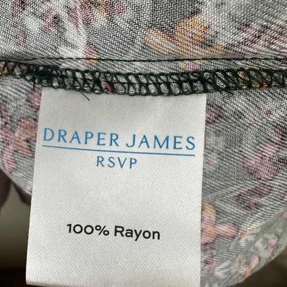 Draper James Mini Floral Ruffled Blouse Smocking Prairie Cottage Core Women's 1X - Picture 12 of 14